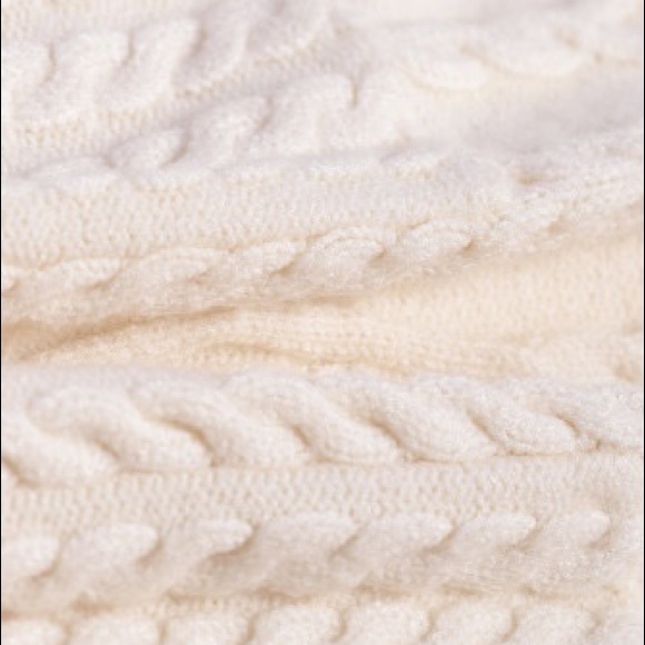 Beige High Neck Textured Bodycon Sweater Dress - Picture 13 of 14